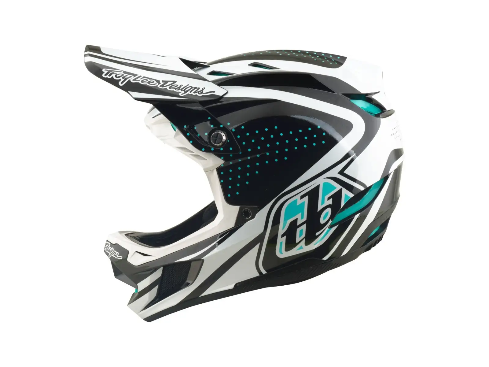 Troy Lee Designs D4 Polyacrylite MIPS kask Line Charcoal/White