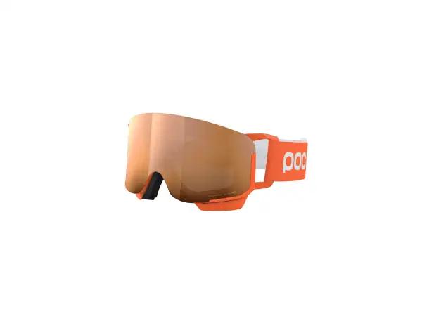 POC POCito Nexal dziecięce gogle narciarskie Fluorescent Orange/Partly Sunny Light Orange