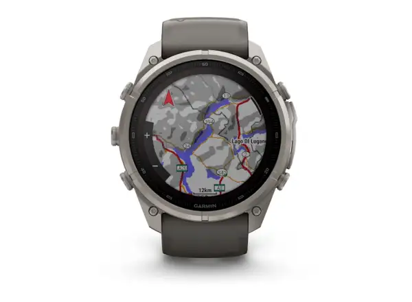 Garmin Fénix 9 Pro inReach Solar 51 mm inteligentny zegarek Titanium Pebble Gray/Silver Gray