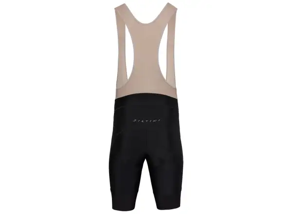 Silvini Suelo męskie spodenki z szelkami i wkładką Black/Cream