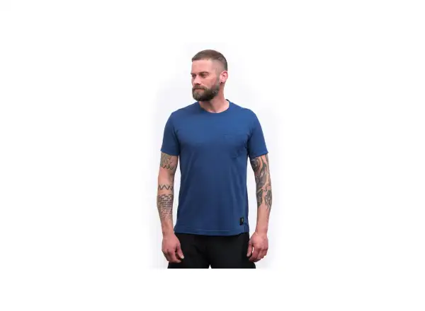Sensor Merino Air Traveller męska koszulka krótki rękaw niebieska