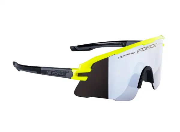 Force Ambient okulary rowerowe fluo/szary, czarne lustrzane szkła