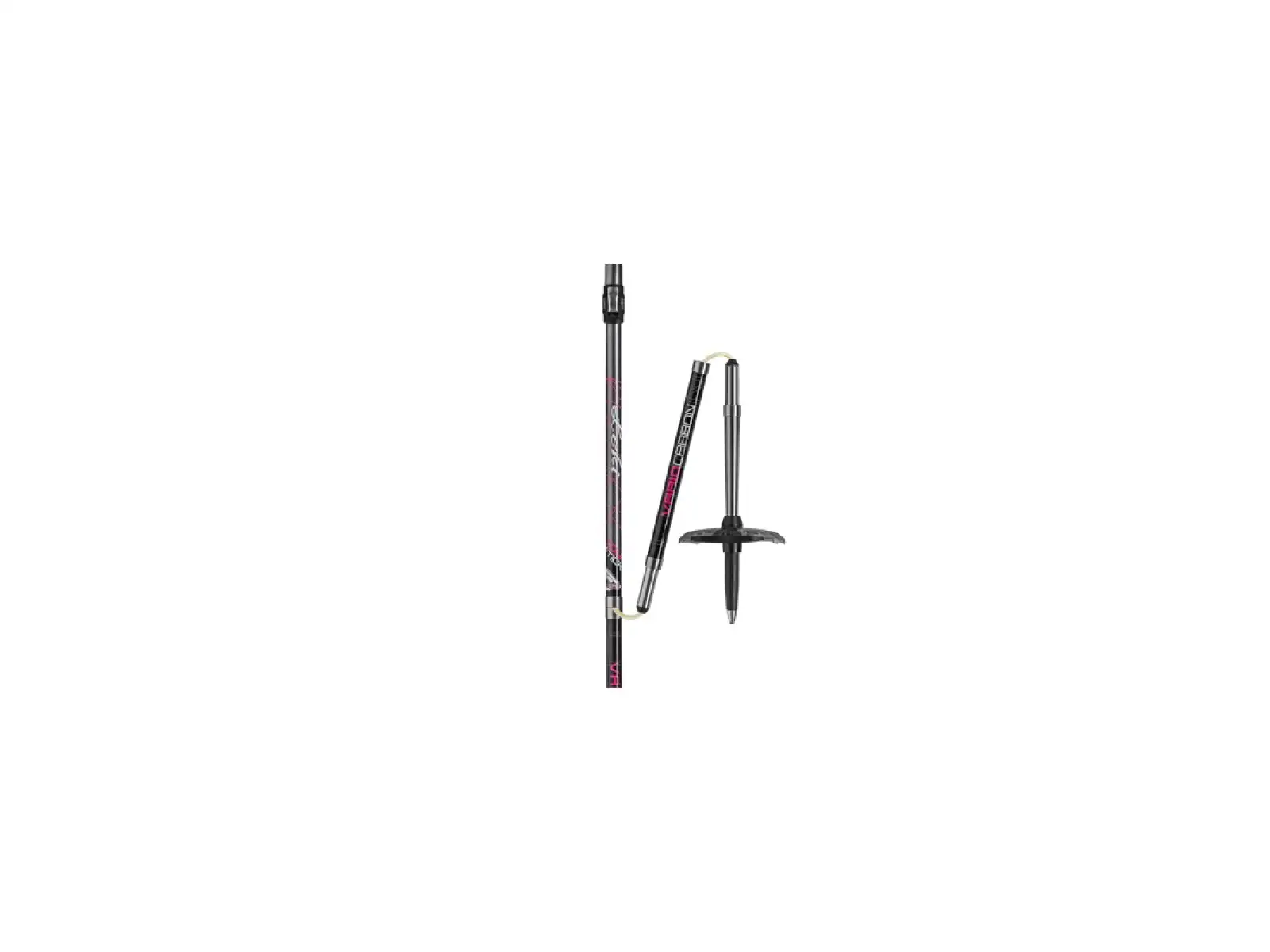 Leki Winter tour Vario Carbon damskie kije skiturowe black/dark anth./berry/white 100-120 cm