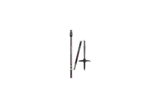 Leki Winter tour Vario Carbon damskie kije skiturowe black/dark anth./berry/white 100-120 cm