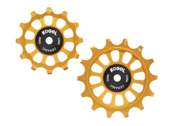 Kogel szosowe rolki pełnokeramiczne dla Shimano Dura Ace / Ultegra 12/14 z. Gold