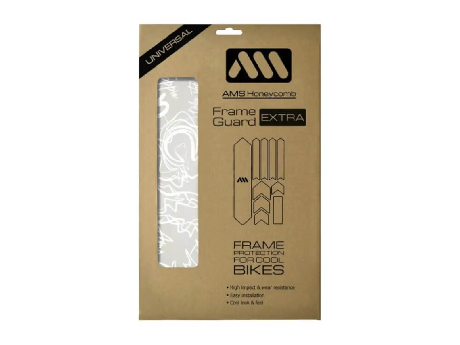 All Mountain Style ochronne naklejki na ramę Extra Signature White