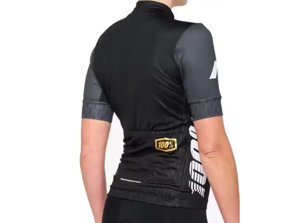 100% Exceeda damski dres krótki rękaw Black