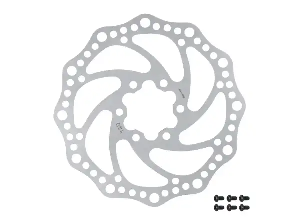 Force-6 tarcza hamulcowa 140 mm srebrna