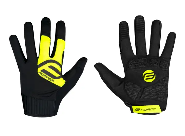 Force MTB Power rękawice czarna/fluo