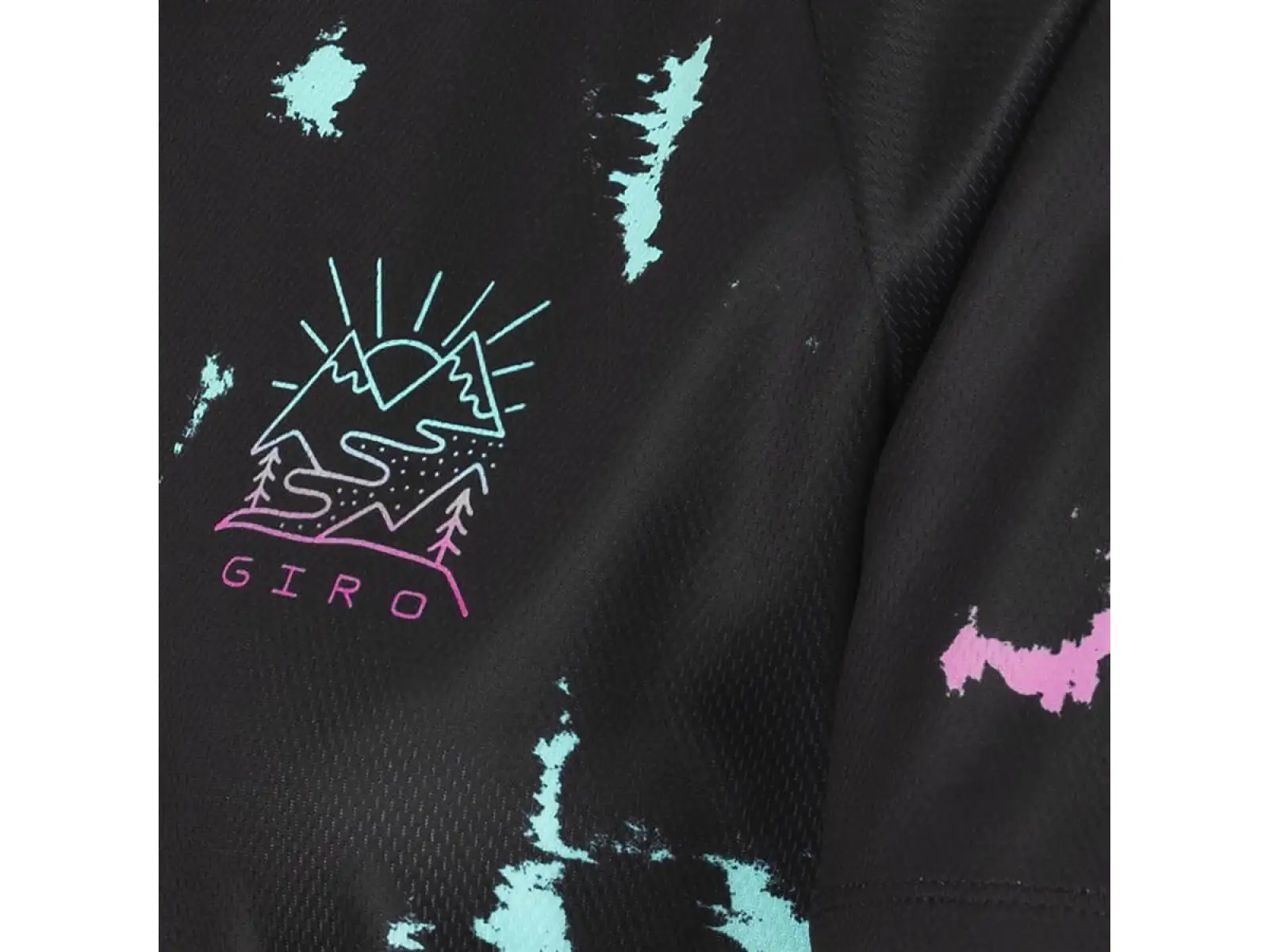 Giro Roust damski koszulka z krótkim rękawem Black Ice Dye