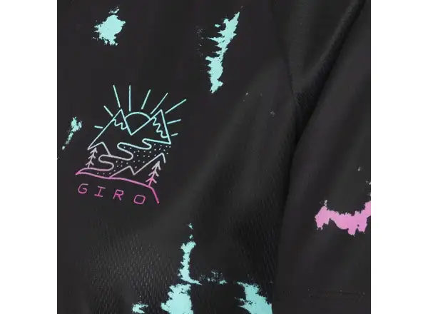 Giro Roust damski koszulka z krótkim rękawem Black Ice Dye