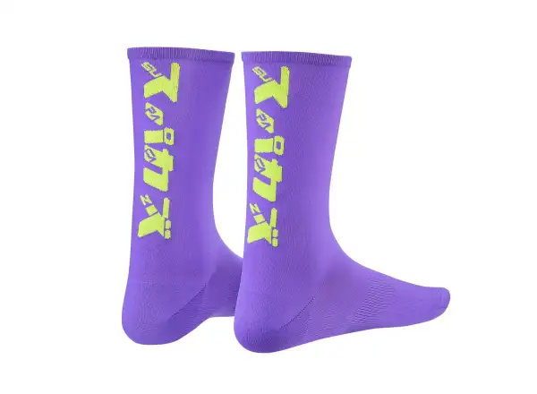 Supacaz Katakana skarpety Neon Purple/Neon Yellow