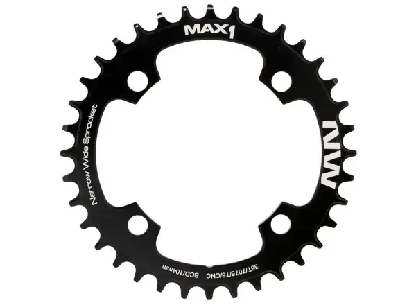 MAX1 Narrow Wide zębatka BCD104, 36z. czarna