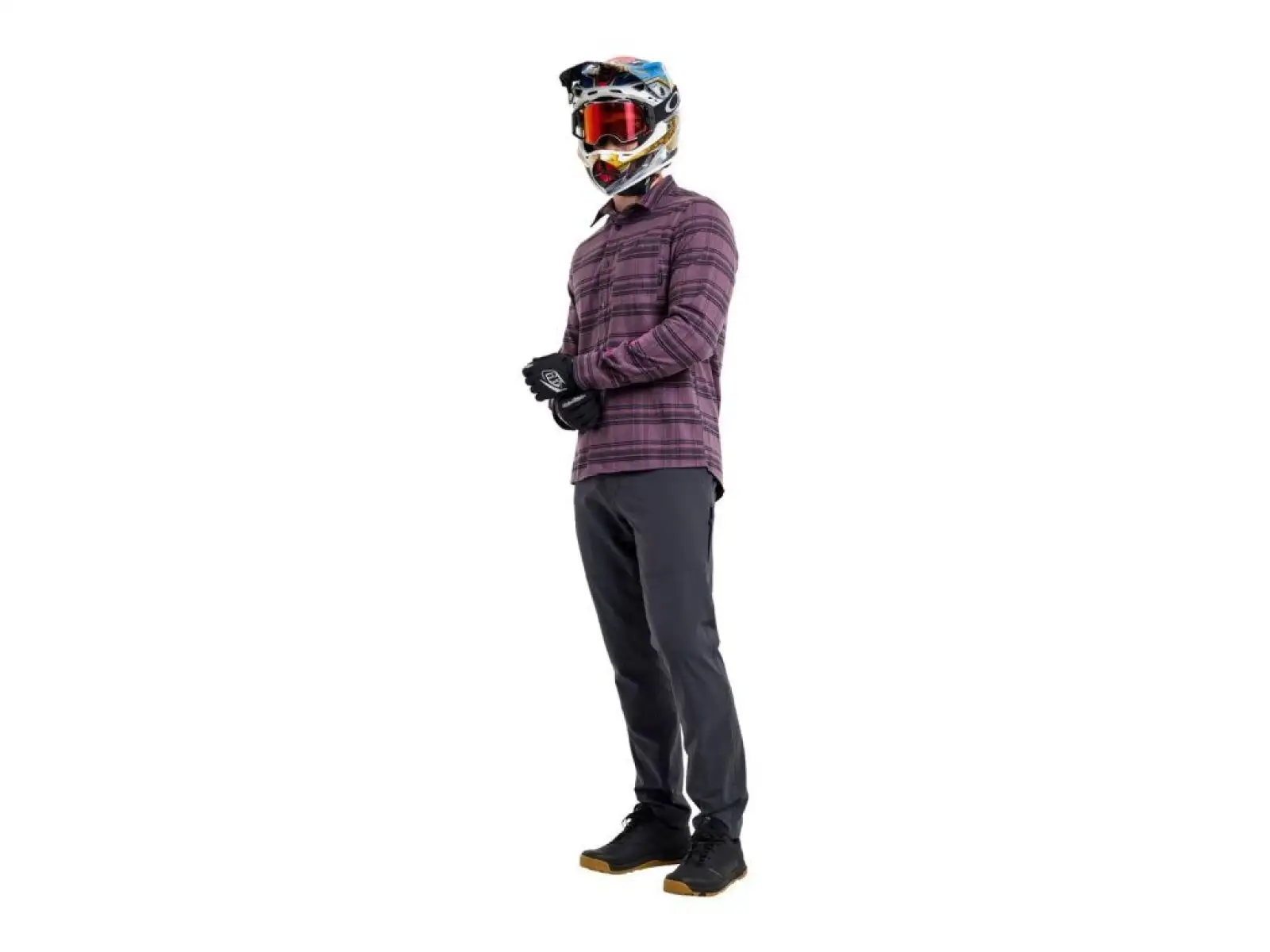 Troy Lee Designs Grind Flannel męska koszula Plaid Deep Purple