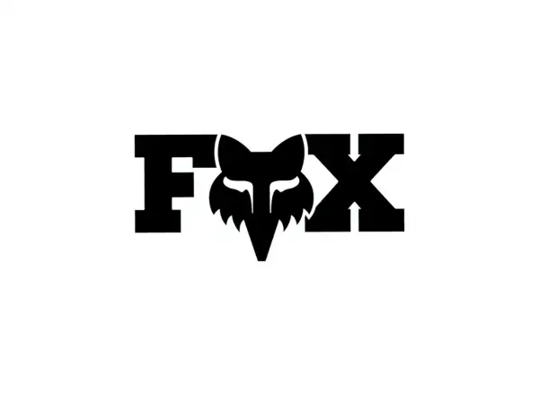 Fox Head X 3" naklejka Black