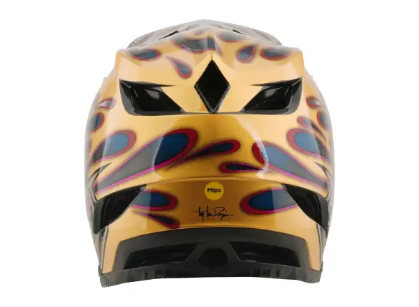 Troy Lee Designs D4 Carbon MIPS kask Overspray Gold/Black