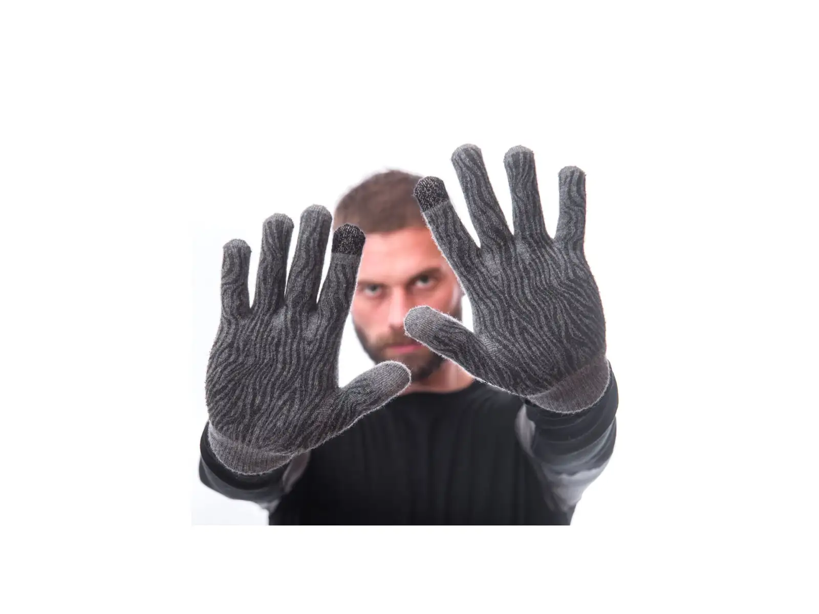 Sensor Merino rękawiczki szary