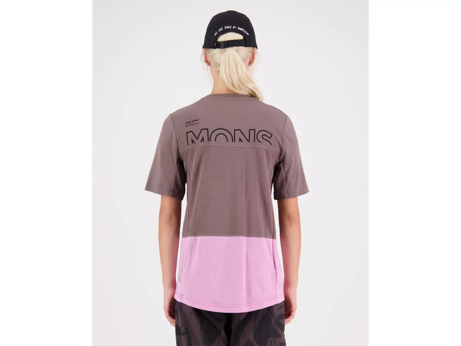 Mons Royale Tarn Merino Shift damska koszulka z krótkim rękawem Pop Pink/Iron