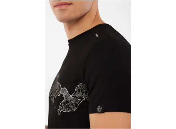 Viking Lenta Bamboo męska koszulka z krótkim rękawem Black/Grey