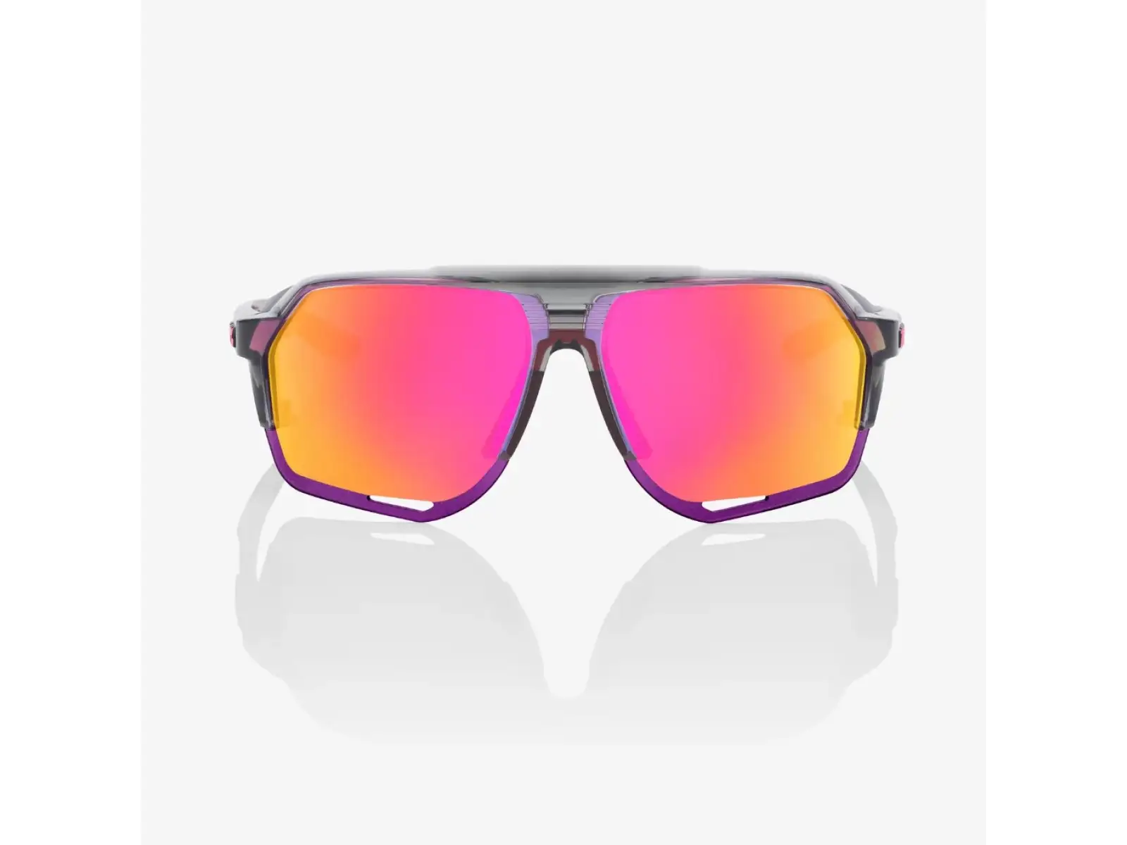 100% Norvik sportowe okulary Polished Translucent Grey/Purple Multilayer