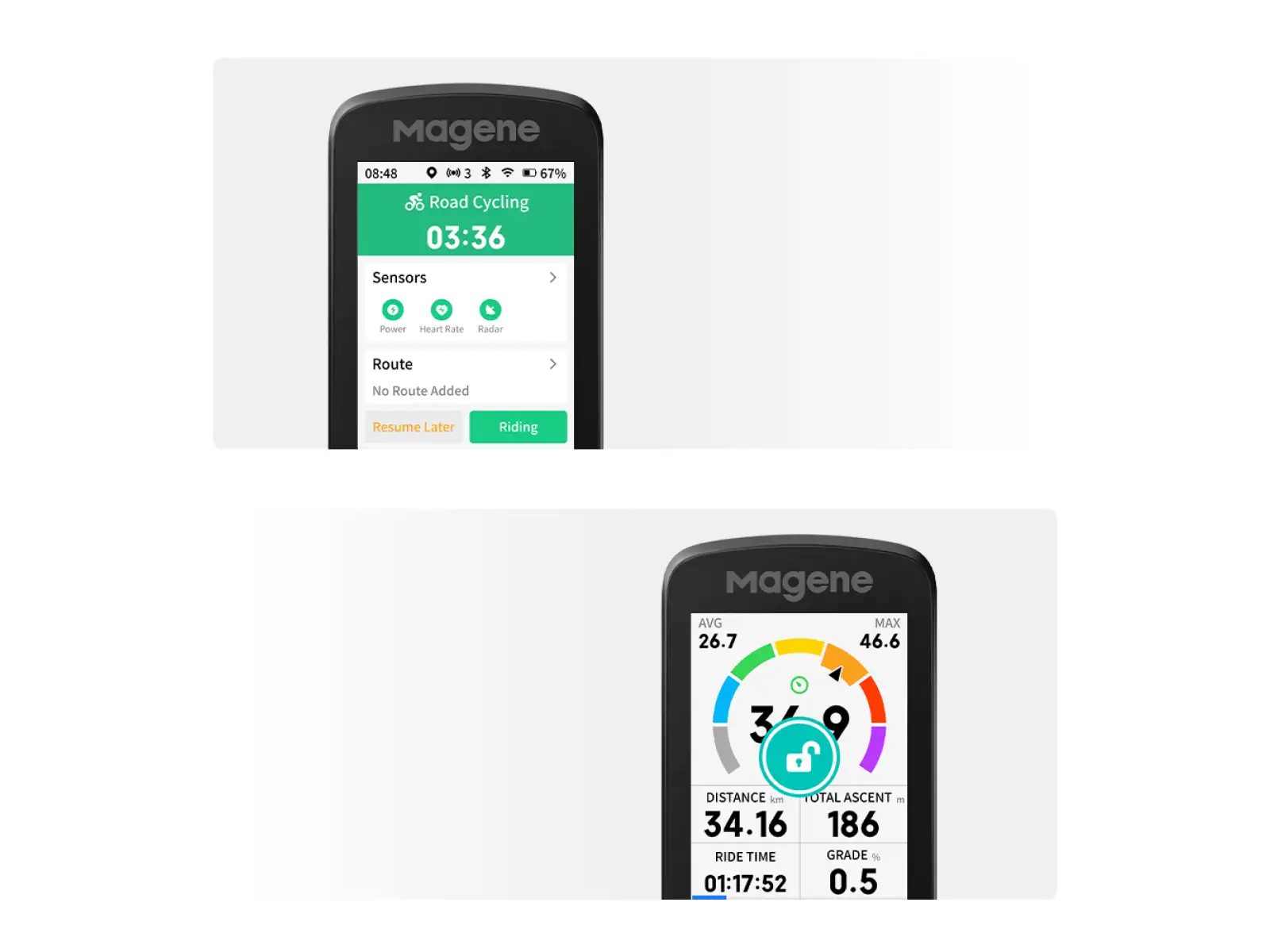 Magene C606 V2 GPS komputer rowerowy