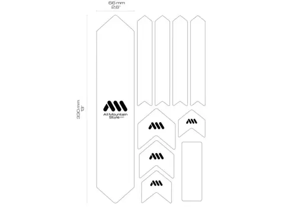 All Mountain Style ochraniacze ramy Extra Black/Silver