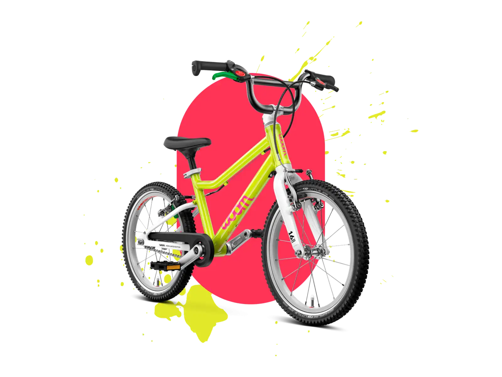 Woom GO 3 Automagic rower dziecięcy neon lime