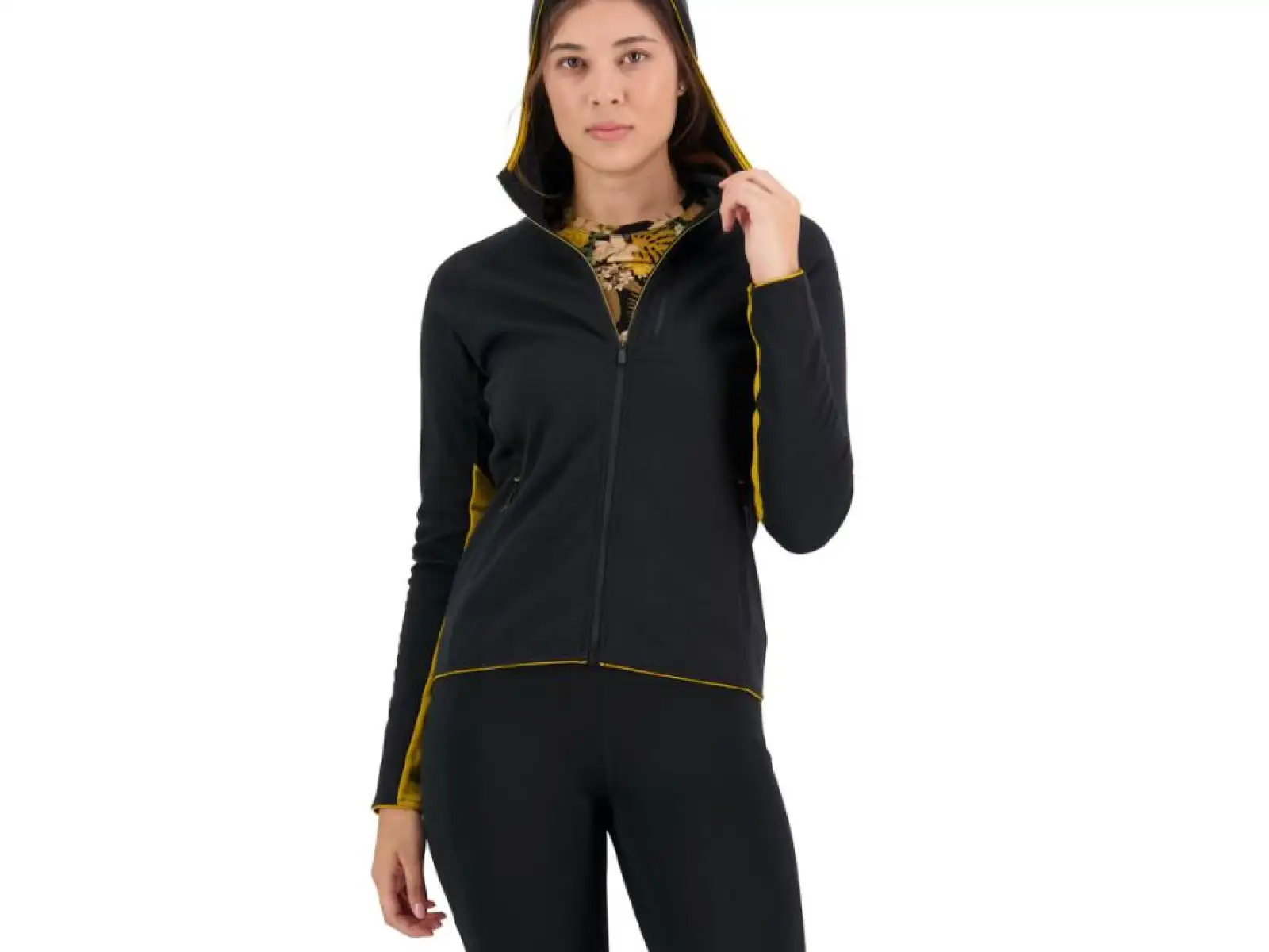 Mons Royale Approach Merino Shift Fleece Hood damska bluza dlugi rekaw czarna