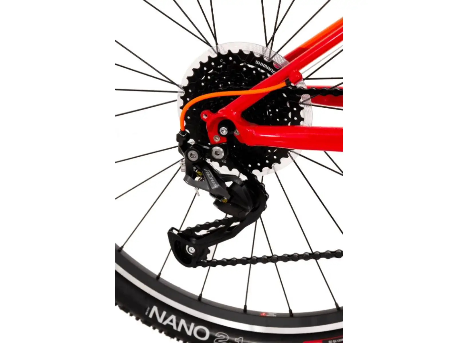 Rock Machine Thunder 27 VB dziecięcy rower górski Gloss Red/Black/Orange