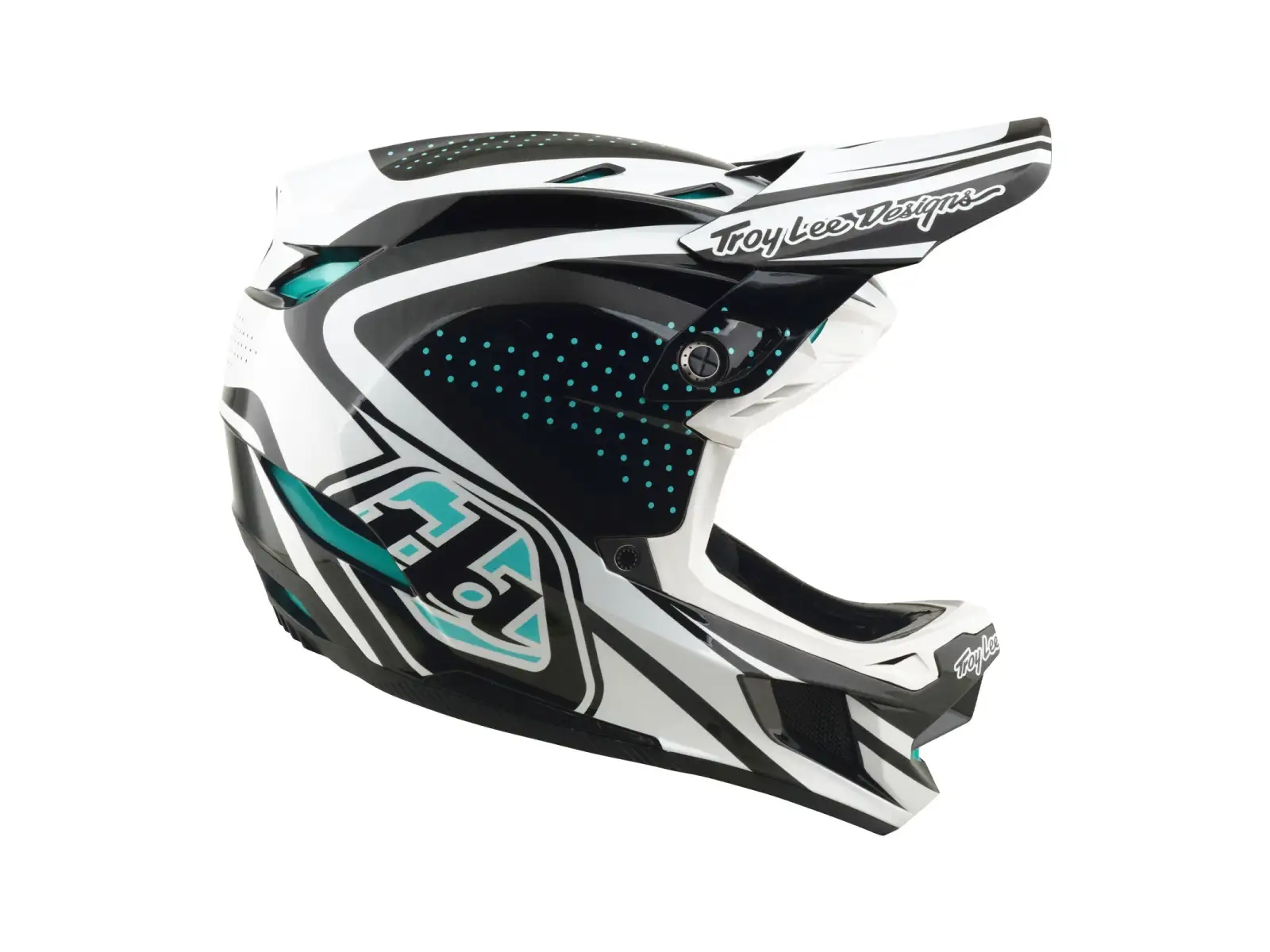 Troy Lee Designs D4 Polyacrylite MIPS kask Line Charcoal/White