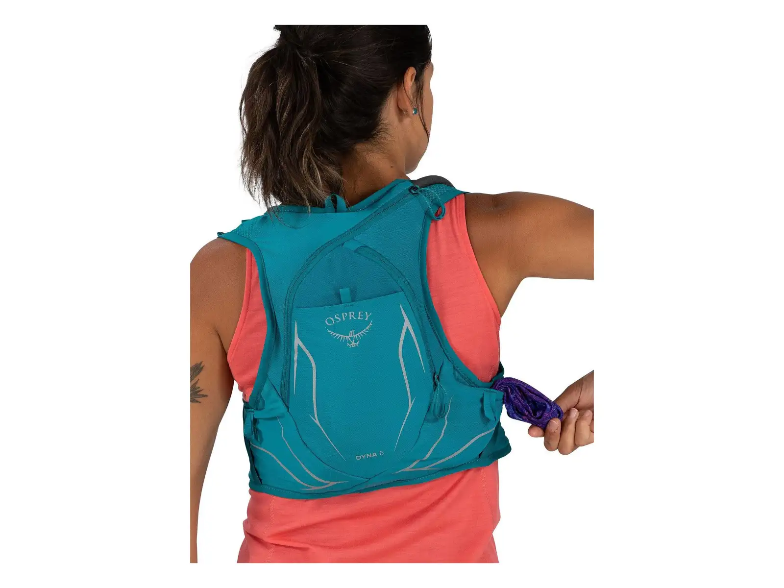 Osprey Dyna 6 damska kamizelka do biegania + 2x butelka Hydraulics 0,5 l Kakio/Manuka Pink