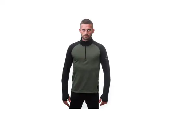 Sensor Coolmax Thermo męska bluza Olive Green/czarna