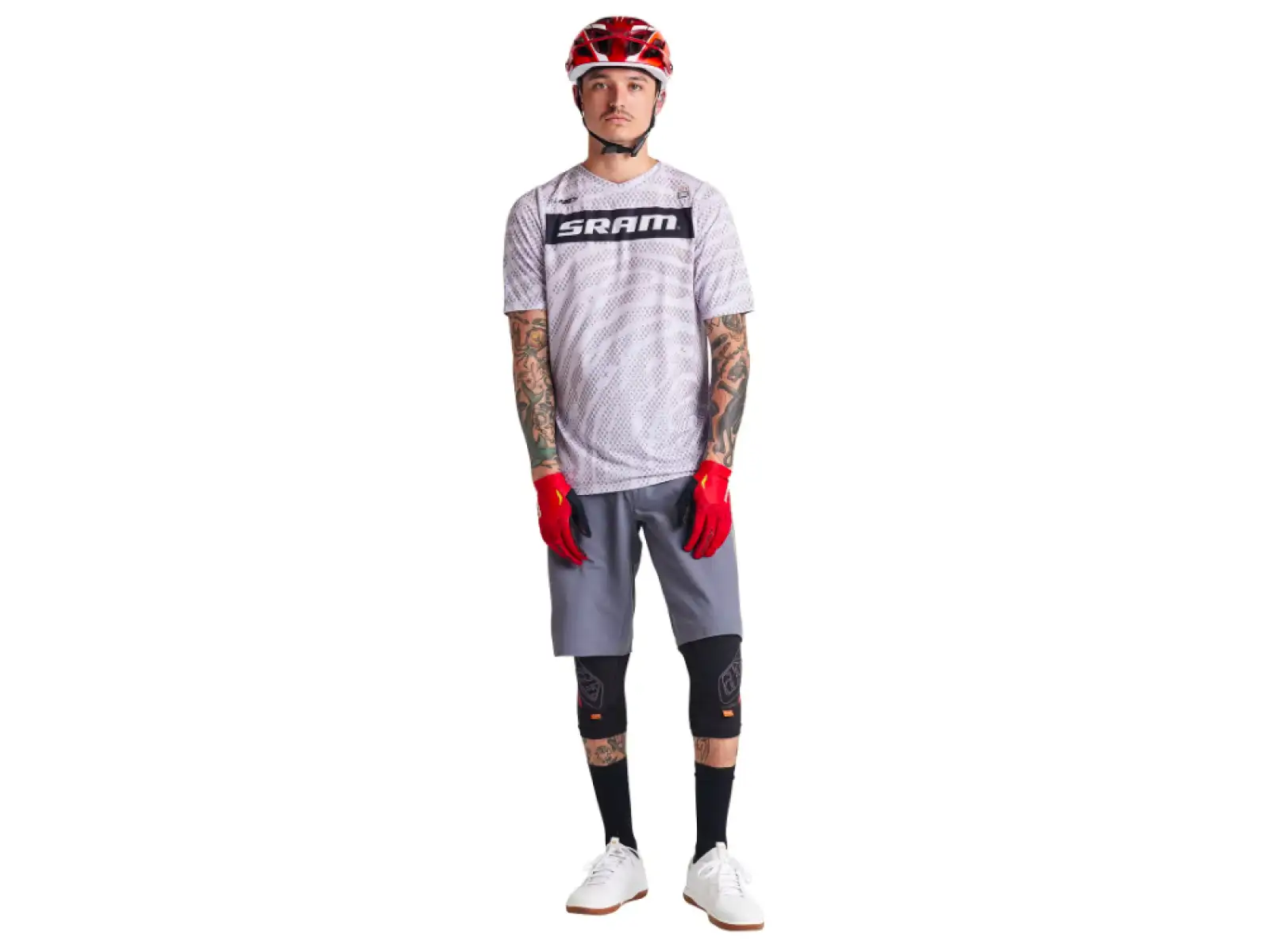 Troy Lee Designs Skyline Air SRAM męska koszulka z krótkim rękawem Roots Cement