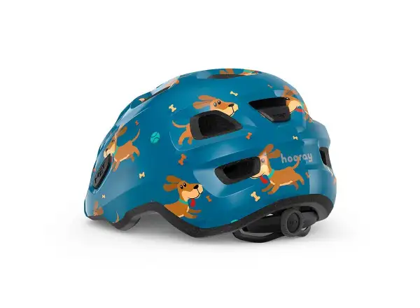 MET Hooray dziecięcy kask niebieski jamnik