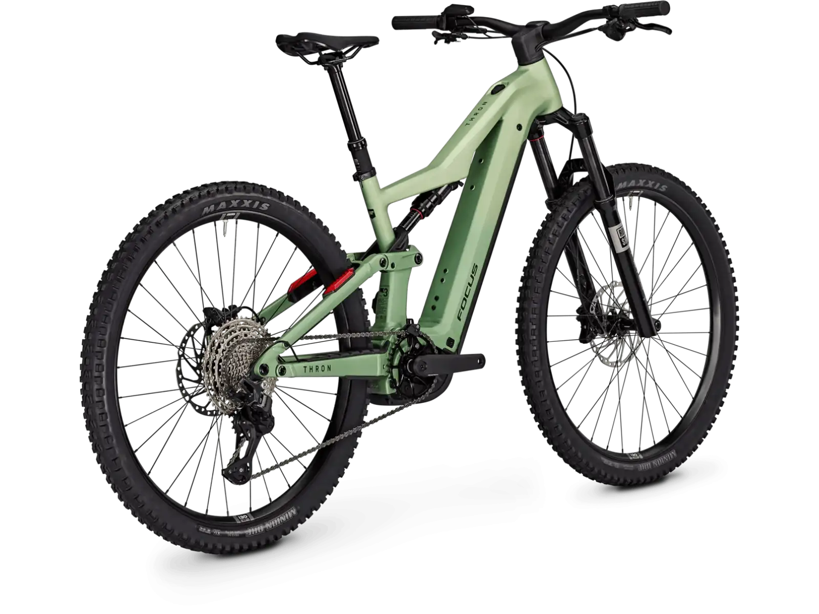 Focus THRON 8 800Wh w pełni amortyzowany rower elektryczny Mintgrey matt / Artichokegreen matt
