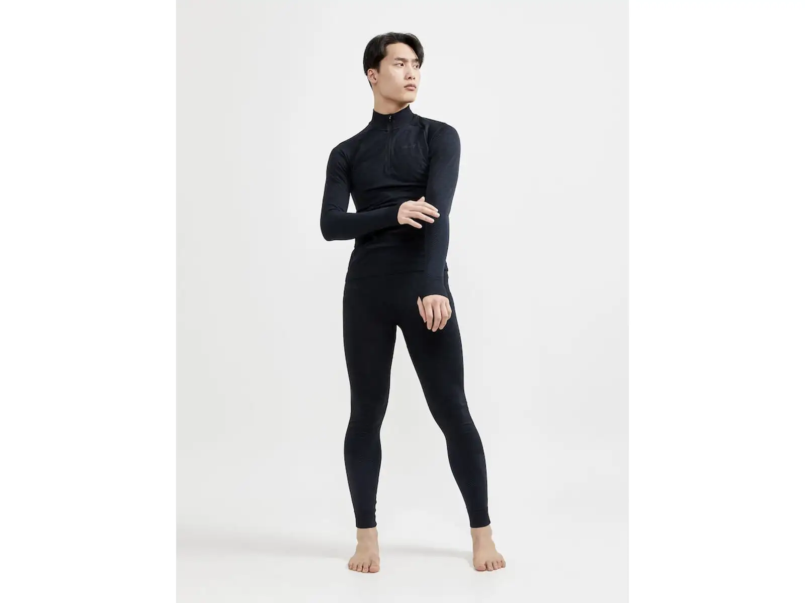 Craft Core Dry Active Comfort Zip męska koszulka długi rękaw czarna