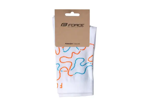 Force Livery skarpetki rowerowe białe
