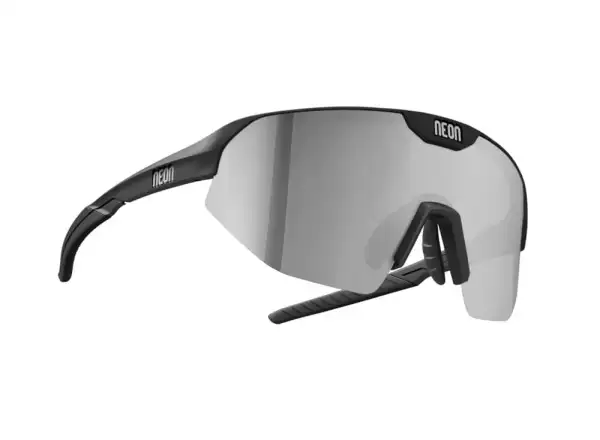 Neon Flame okulary Black Shiny/Mirror Steel