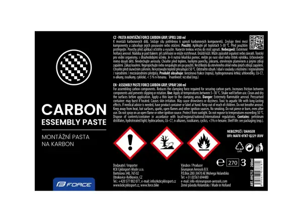 Force Carbon Grip 200 ml smar-spray