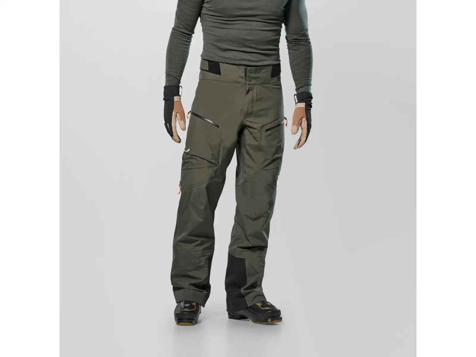Salewa Sella 3L Powertex męskie spodnie Dark Olive