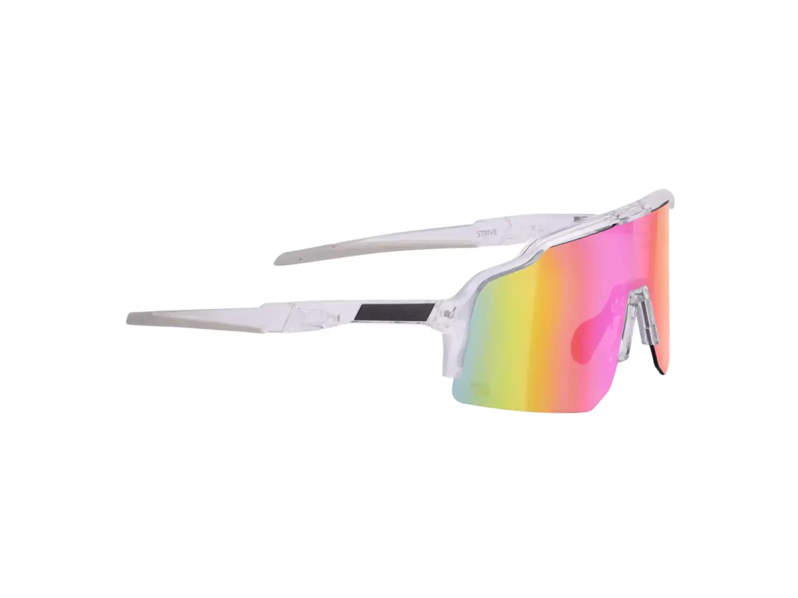 Force Strive okulary rowerowe transparentne/różowe lustrzane szkło