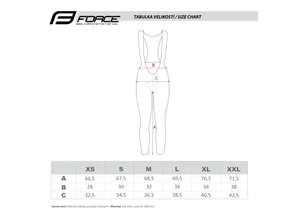 Force Reflex Line Lady damskie spodnie z szelkami i wkładką czarna