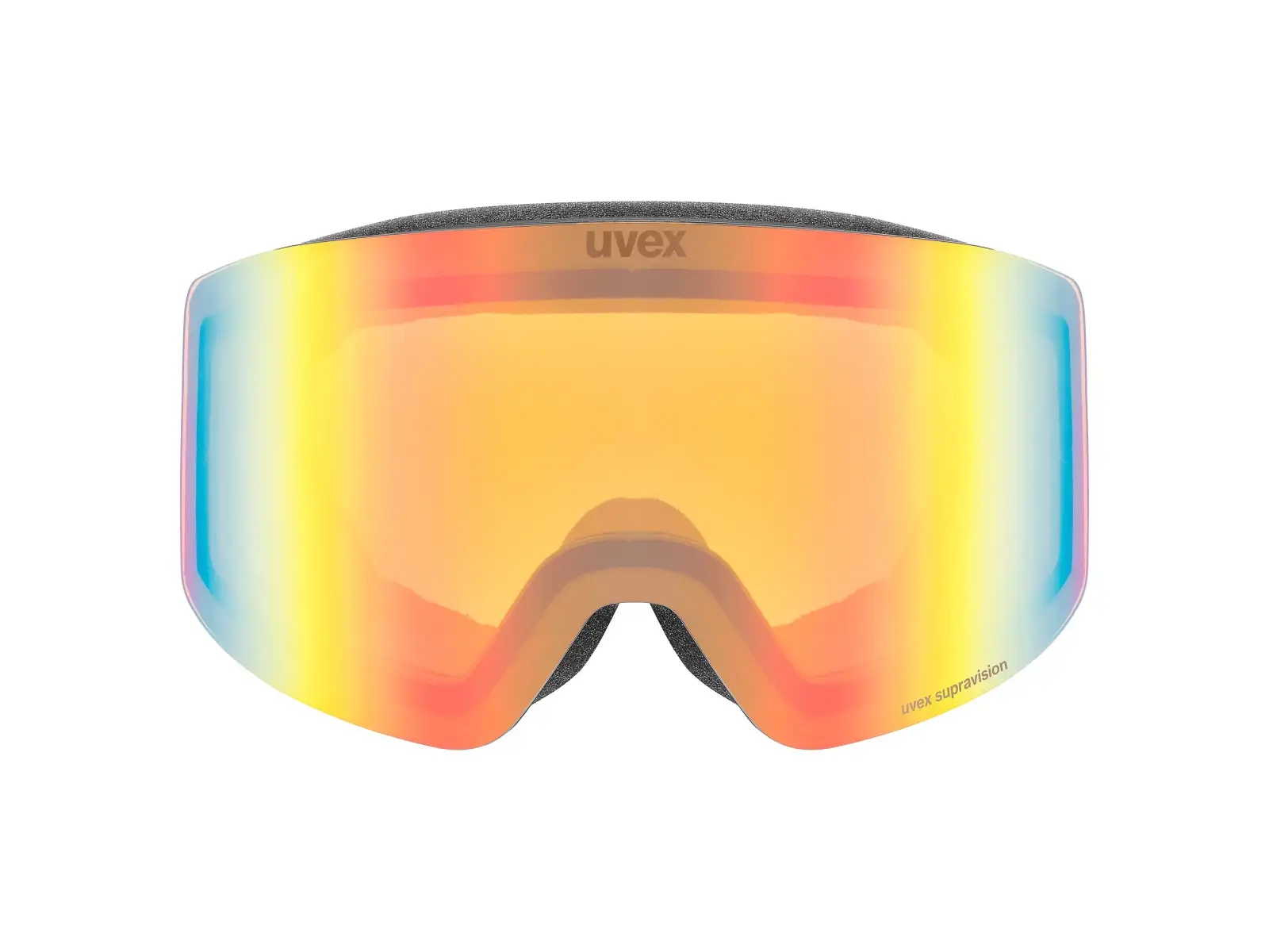 Uvex Provoque FM gogle narciarskie black matt/rainbow - yellow