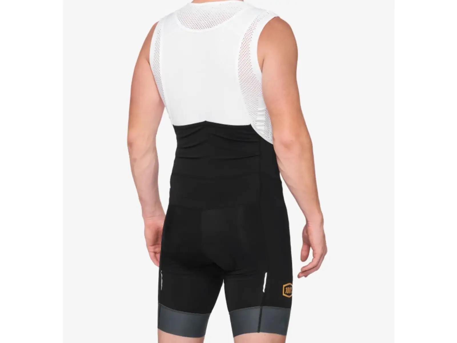 100% Exceeda męskie spodenki na szelkach z wkładką Black/Charcoal