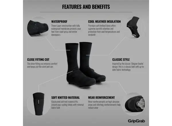 Grip Grab Flandrien Waterproof nakładki szosowe żółte