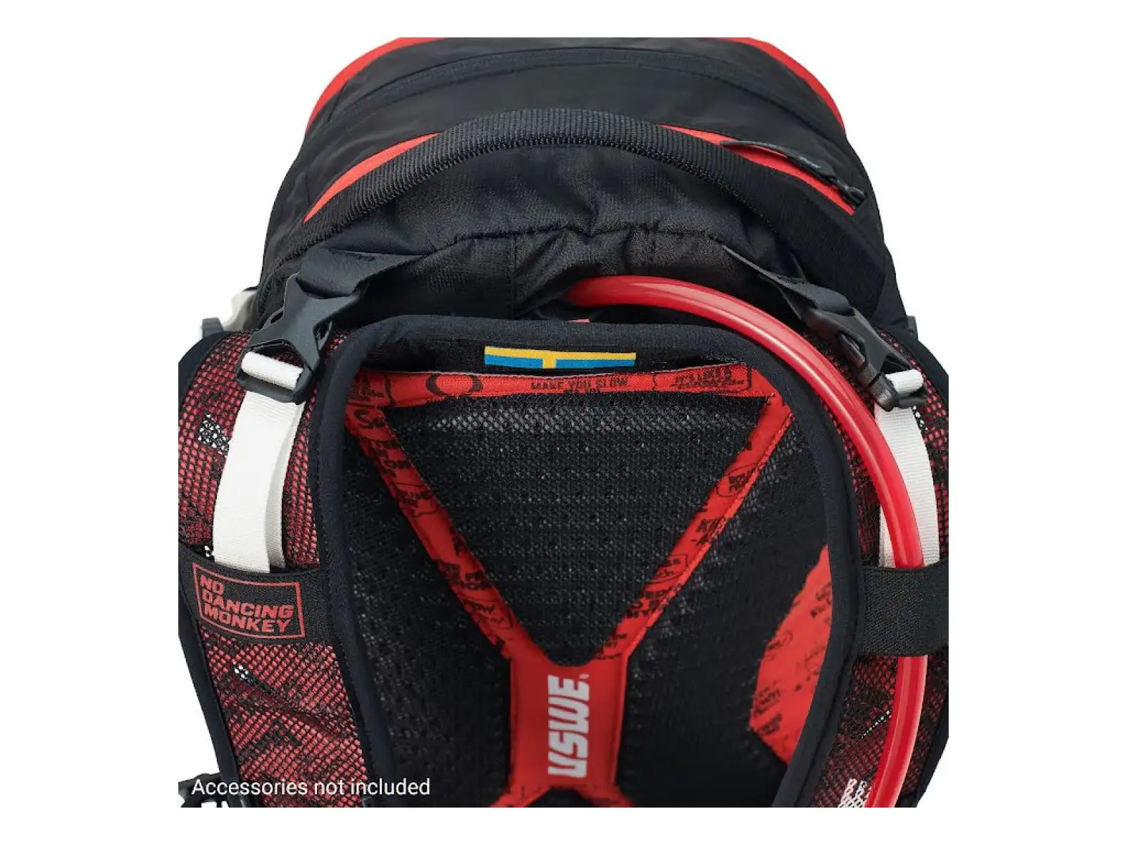 USWE Flow 16 plecak z ochraniaczem kręgosłupa Black/Red 16 l