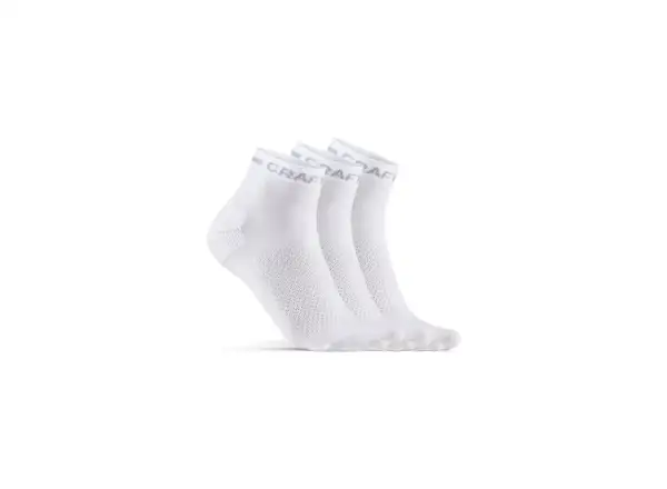 Craft Core Dry Mid 3-pack skarpety biała