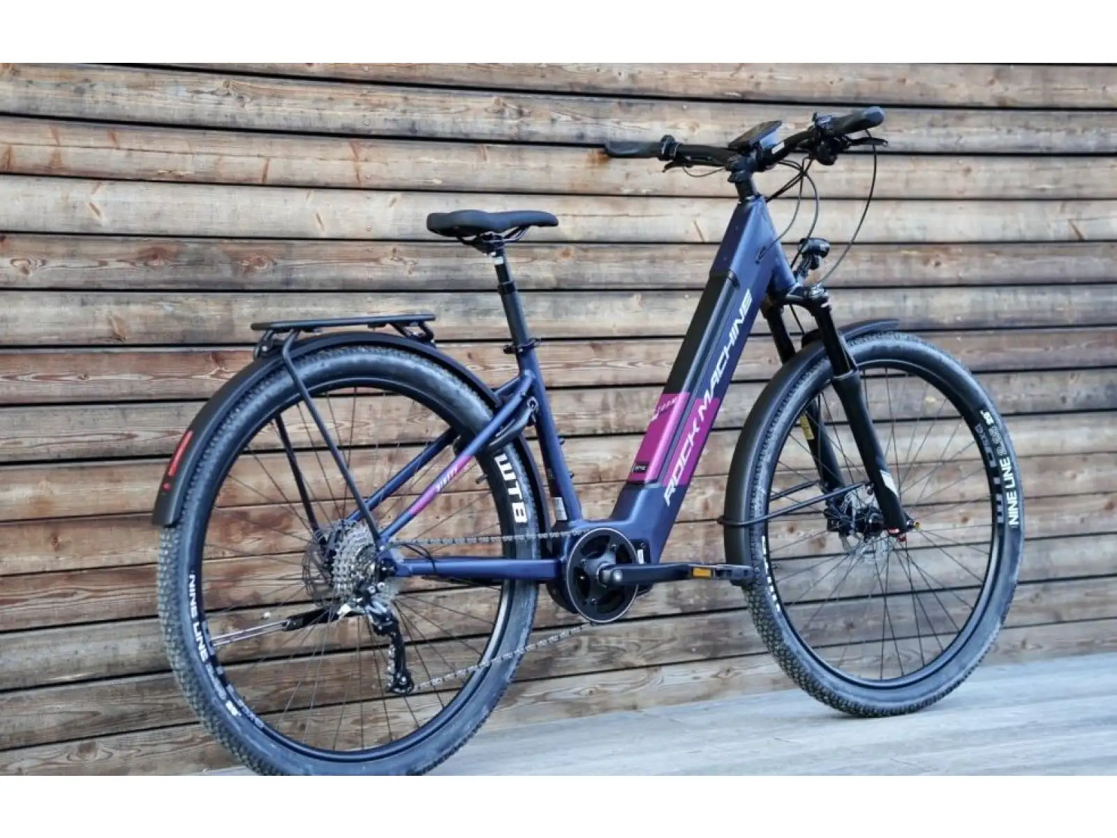 Rock Machine Storm INT e90-29 lady touring matte blue/silver/pink rower elektryczny