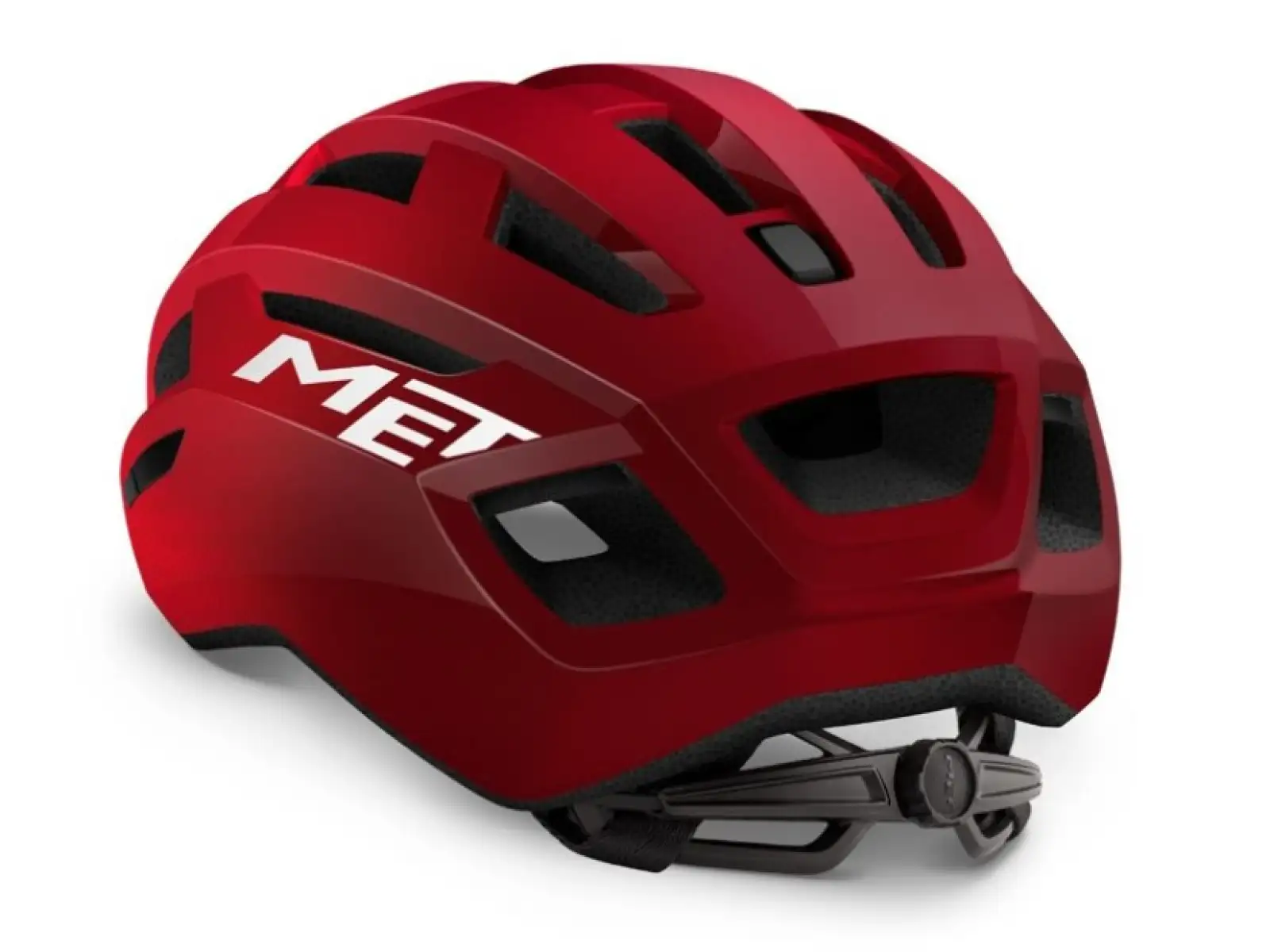 MET Vinci MIPS kask rowerowy czerwony metaliczny błyszczący