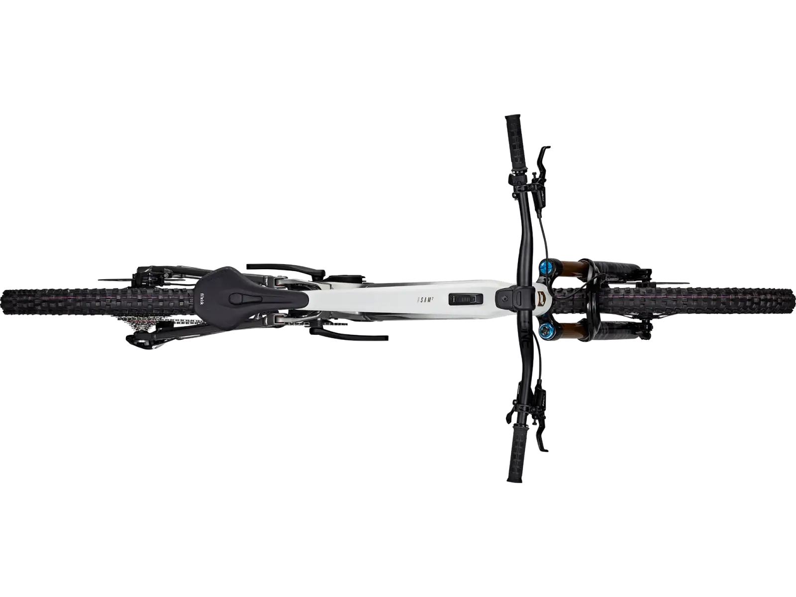 Focus SAM2 6.9 600 Wh rower elektryczny pełne zawieszenie White/Steelgrey